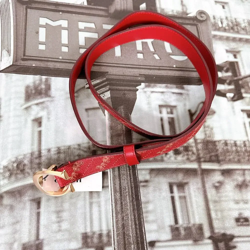 Coach C7121 Signature Buckle Belt With Horse And Carriage Print, 25 MM - Picture 4 of 9